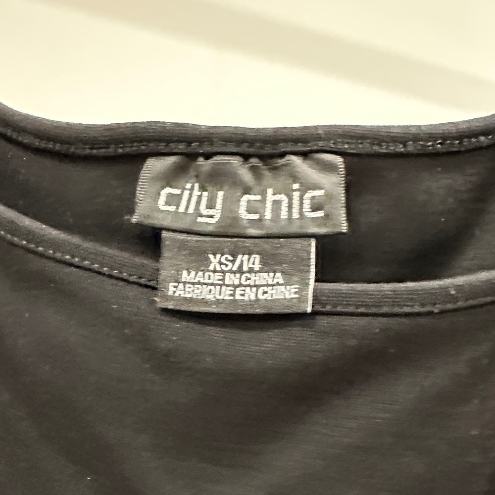 City Chic Elegant Black Blouse